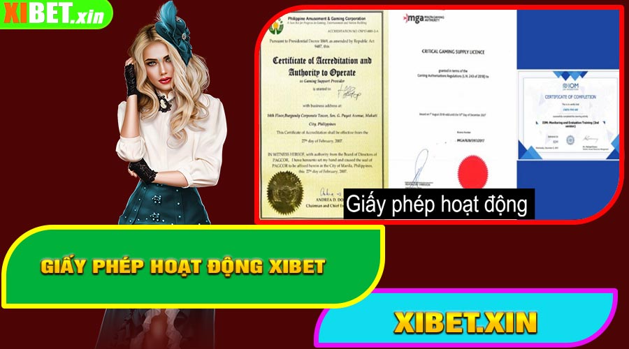 Giấy Phép Hoạt Động XIBET